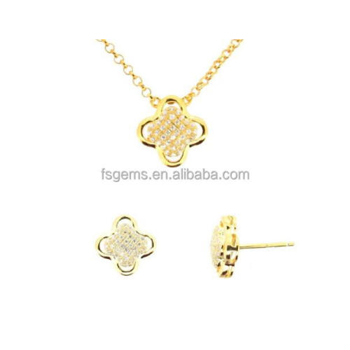 Newest Flower Designs Gold Necklace